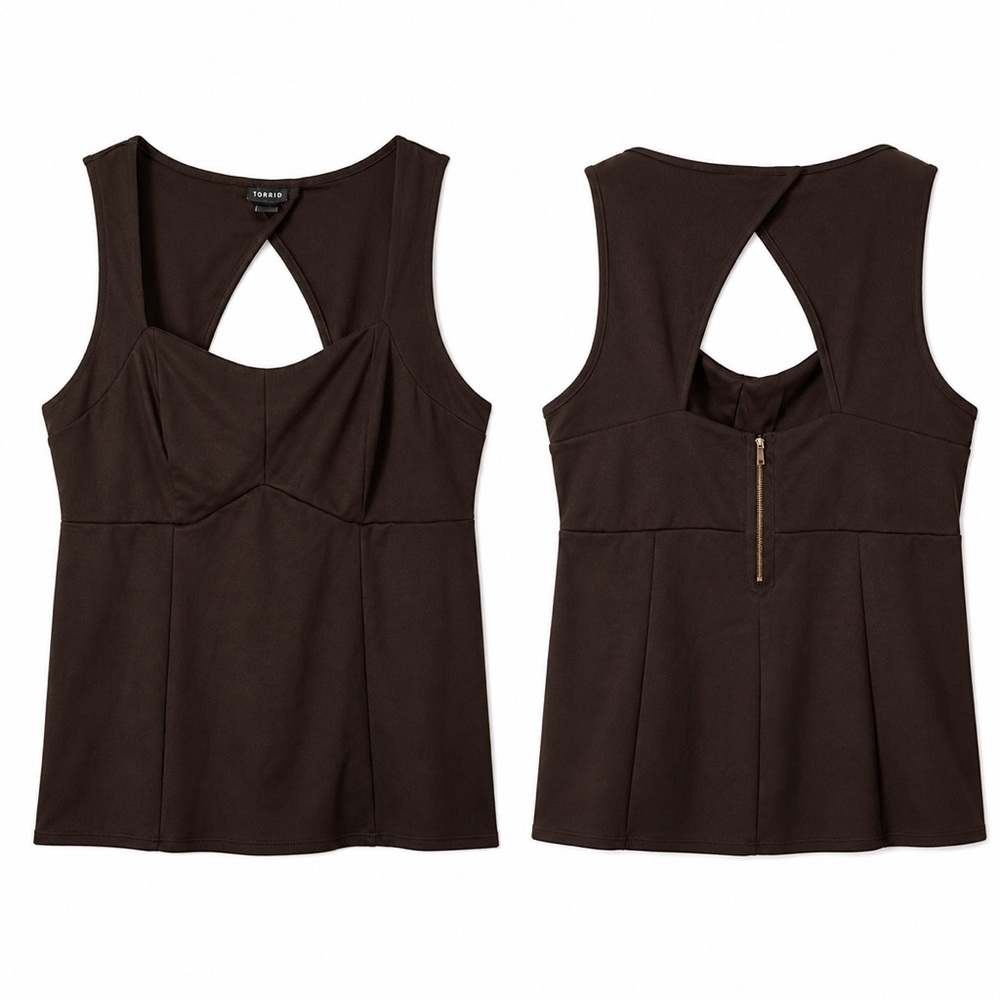 Torrid  Black Keyhole Back Tank